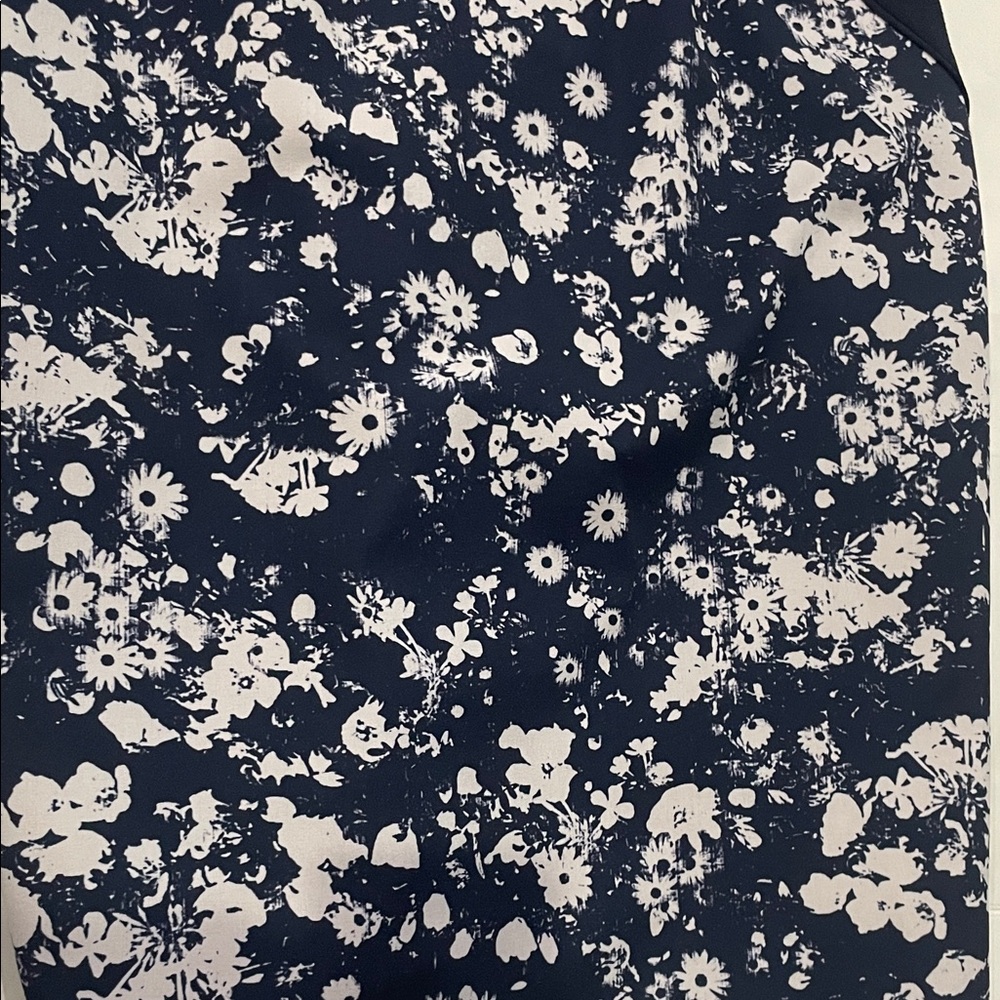 ANTONIO MELANI Navy Floral Dress with Mesh Panels - Picture 3 of 6